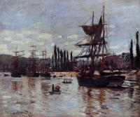 Monet, Claude Oscar - Boats at Rouen